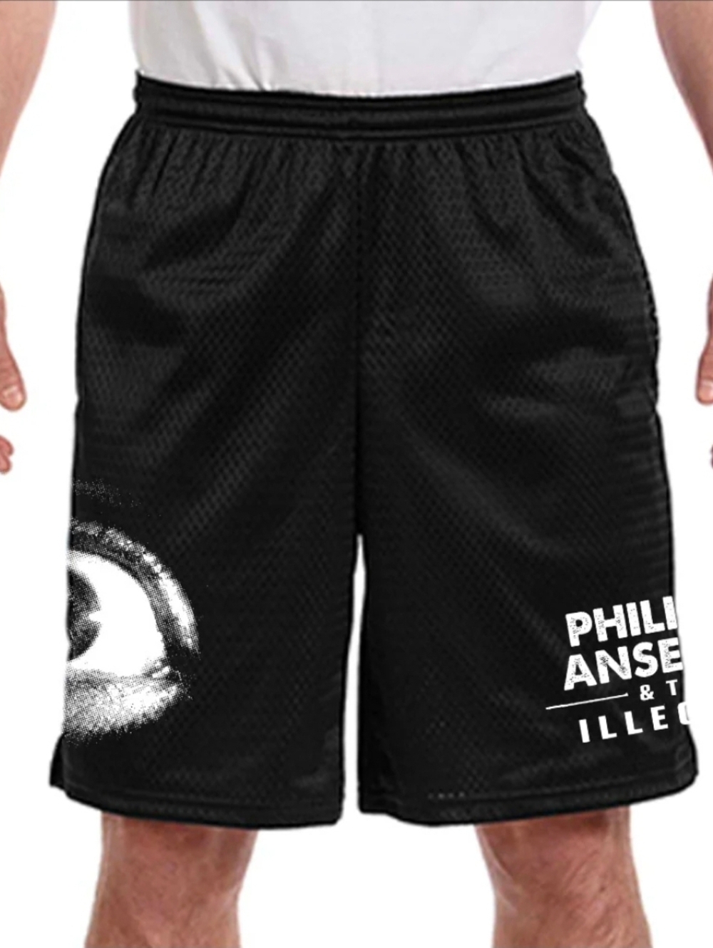 Mens Philip H. Anselmo and The Illegals: "Eyeball" Gym Shorts. Large